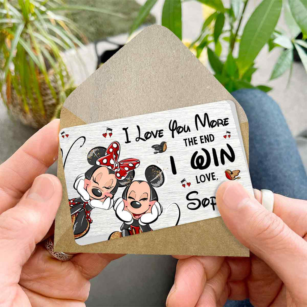 Personalized Metal Wallet Insert Card Custom Message Gift for Partner Wallet Insert Card GradoCreations