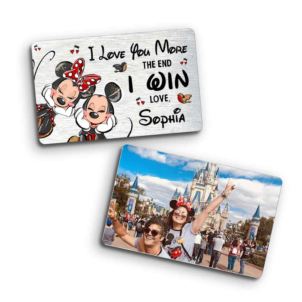 Personalized Metal Wallet Insert Card Custom Message Gift for Partner Wallet Insert Card GradoCreations