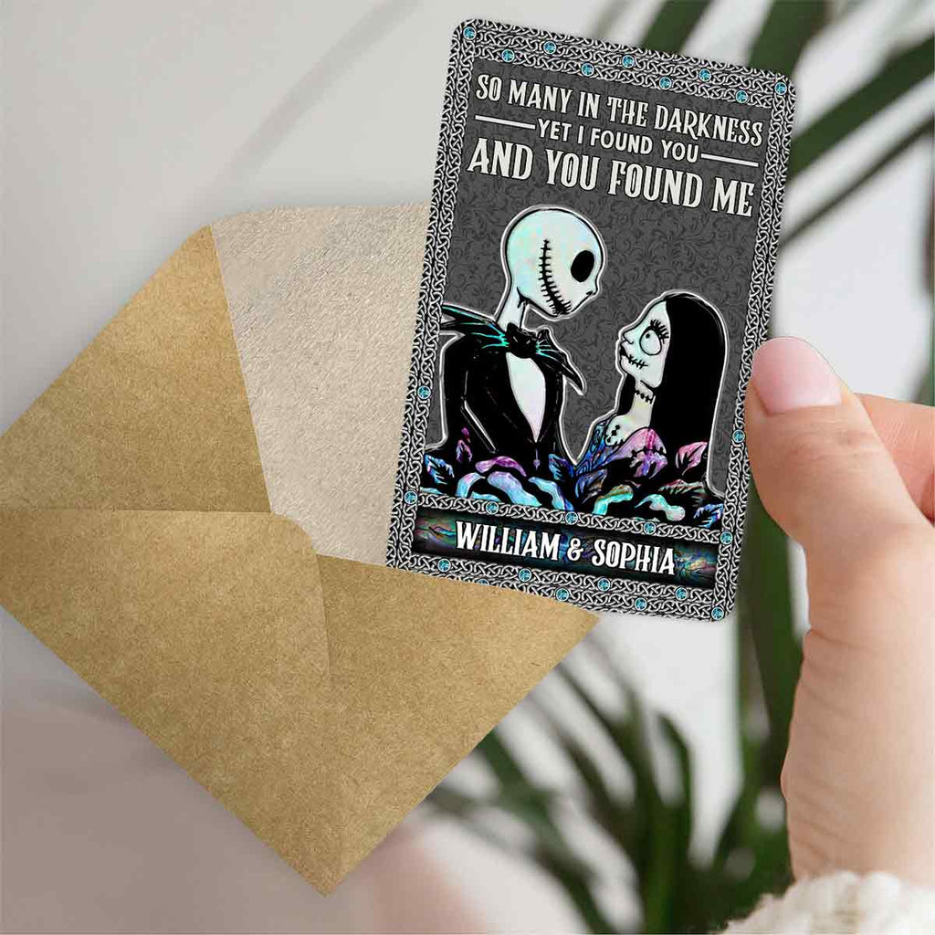 Personalized Metal Wallet Insert Card Custom Name Gift for Couples Wallet Insert Card GradoCreations