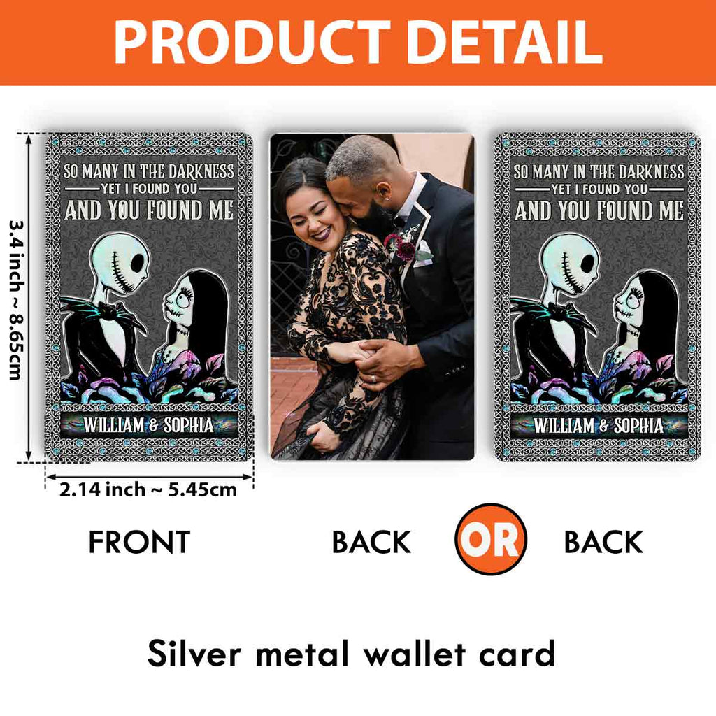 Personalized Metal Wallet Insert Card Custom Name Gift for Couples Wallet Insert Card GradoCreations