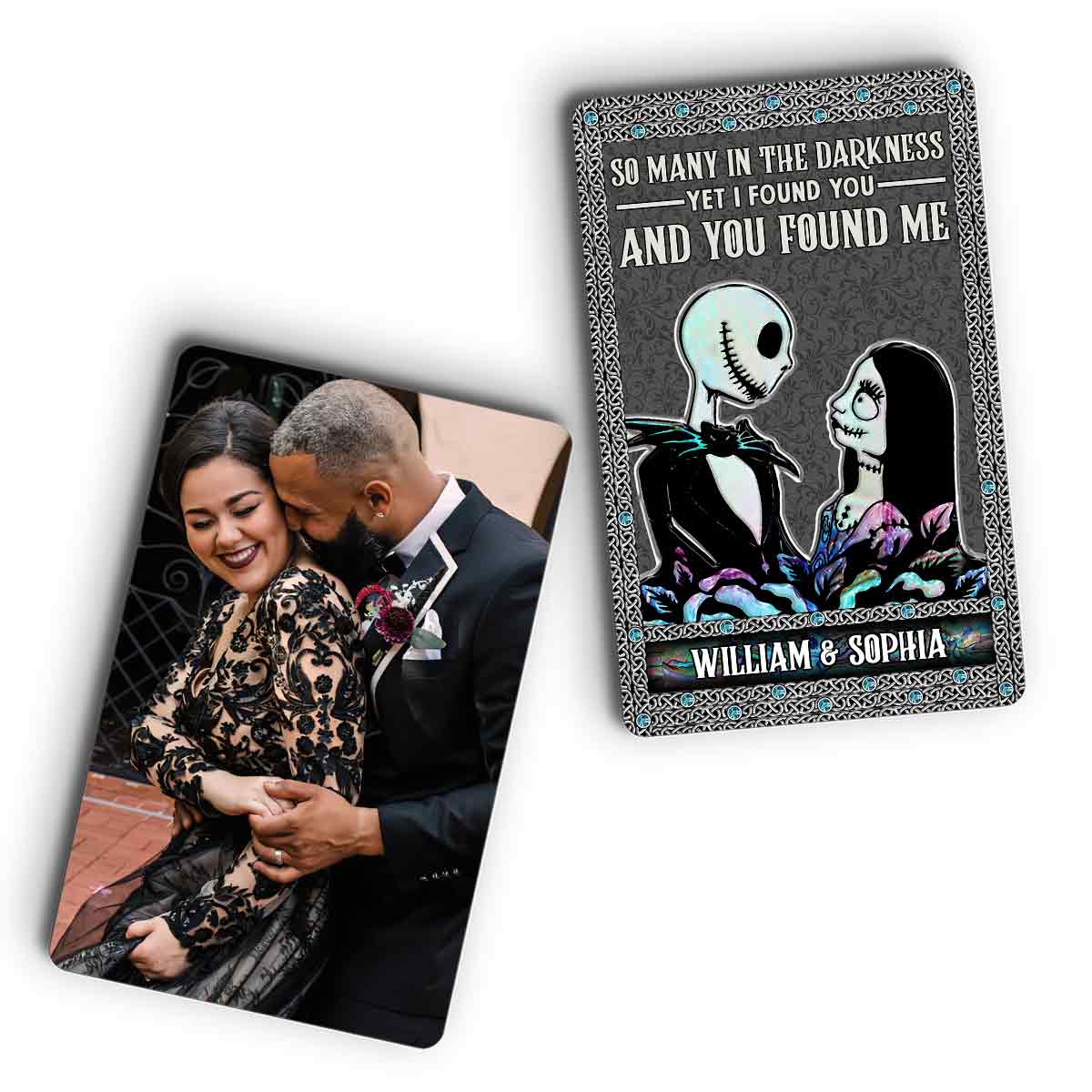 Personalized Metal Wallet Insert Card Custom Name Gift for Couples Wallet Insert Card GradoCreations