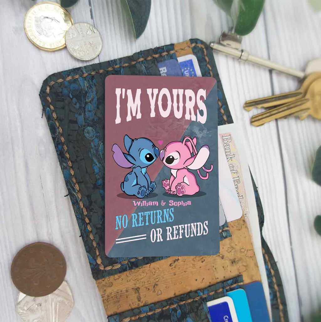 Personalized Metal Ohana Wallet Insert Card with Custom Message Gift for Couples Wallet Insert Card GradoCreations