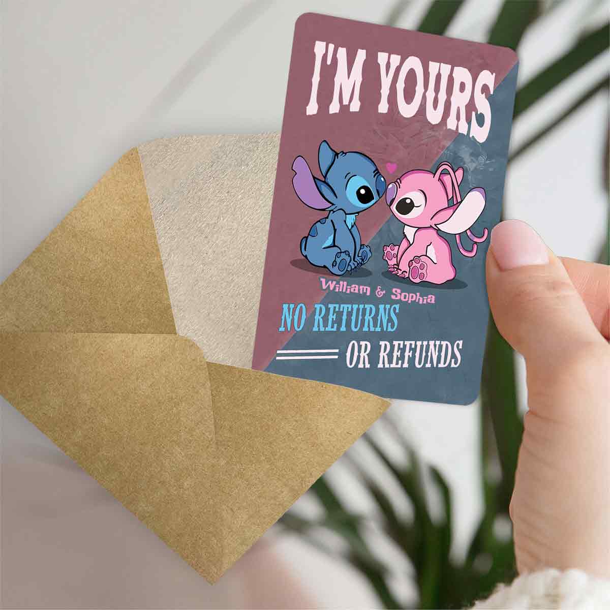 Personalized Metal Ohana Wallet Insert Card with Custom Message Gift for Couples Wallet Insert Card GradoCreations