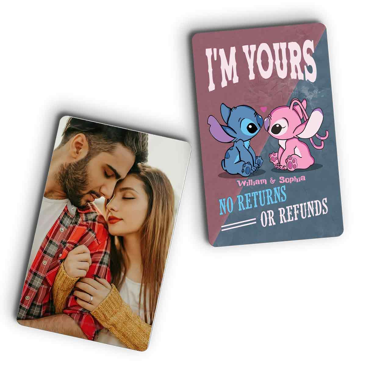 Personalized Metal Ohana Wallet Insert Card with Custom Message Gift for Couples Wallet Insert Card GradoCreations