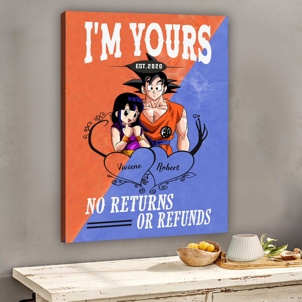 Personalized Canvas Poster with Custom Names Engagement Gift Canvas and Poster GradoCreations