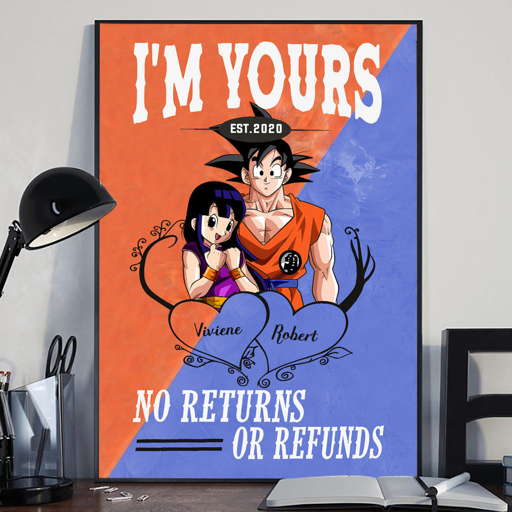 Personalized Canvas Poster with Custom Names Engagement Gift Canvas and Poster GradoCreations