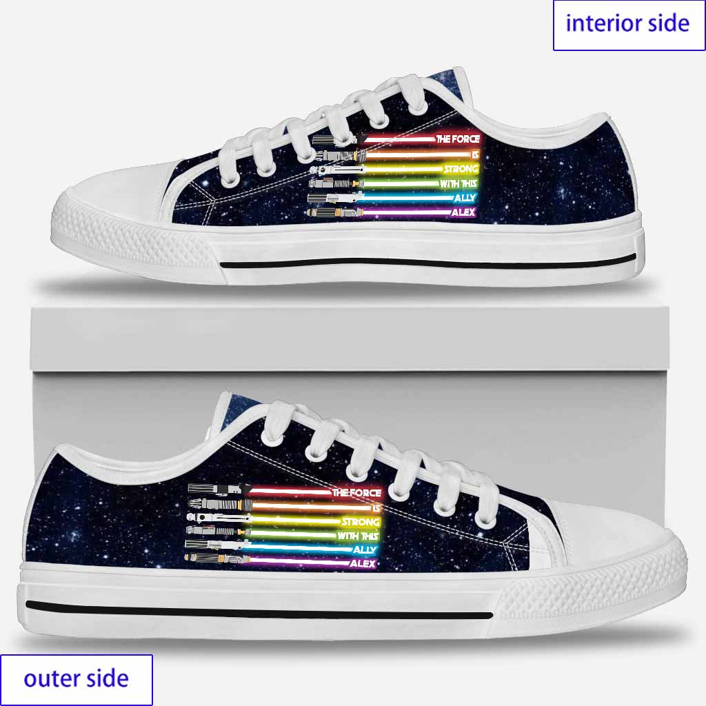 Personalized LGBT Support Low Top Shoes Custom Name Gift Low Top Shoes GradoCreations
