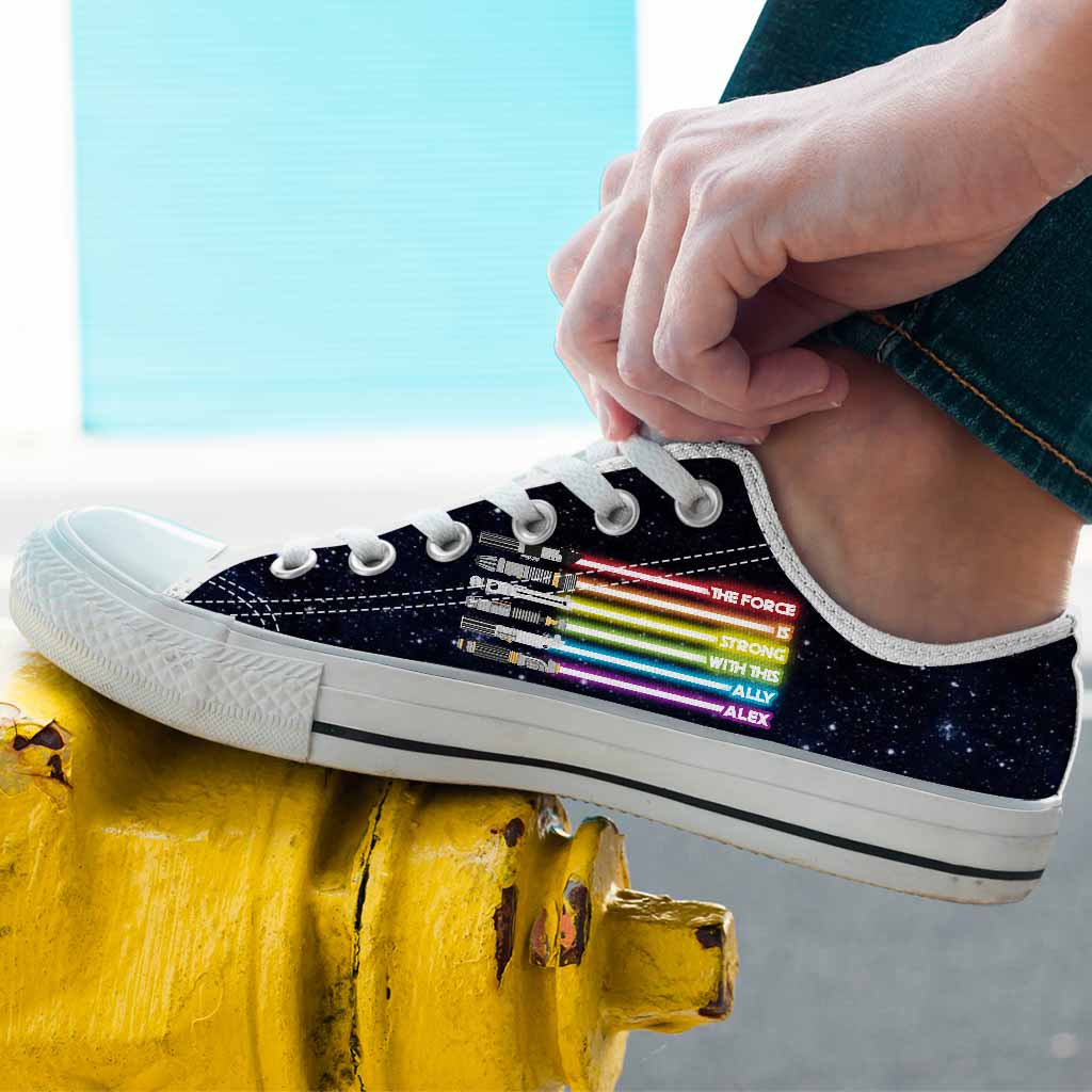 Personalized LGBT Support Low Top Shoes Custom Name Gift Low Top Shoes GradoCreations