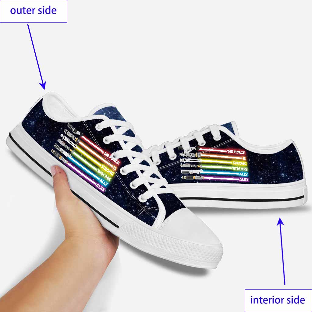 Personalized LGBT Support Low Top Shoes Custom Name Gift Low Top Shoes GradoCreations