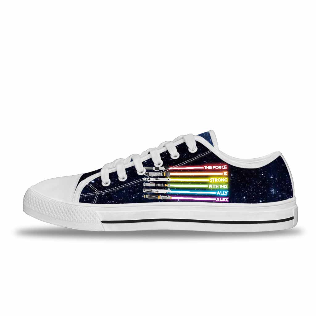 Personalized LGBT Support Low Top Shoes Custom Name Gift Low Top Shoes GradoCreations