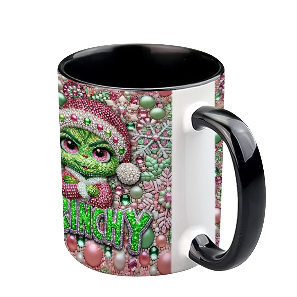 Personalized Merry Grinchmas Accent Mug Custom Name for Christmas Accent Mug GradoCreations