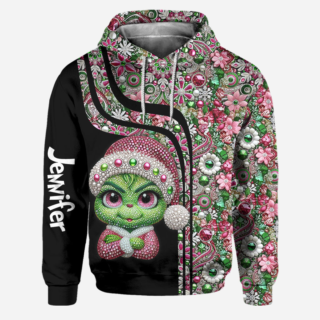 Merry Grinchmas Personalized Hoodie and Leggings Set for Christmas Hoodie & Leggings GradoCreations
