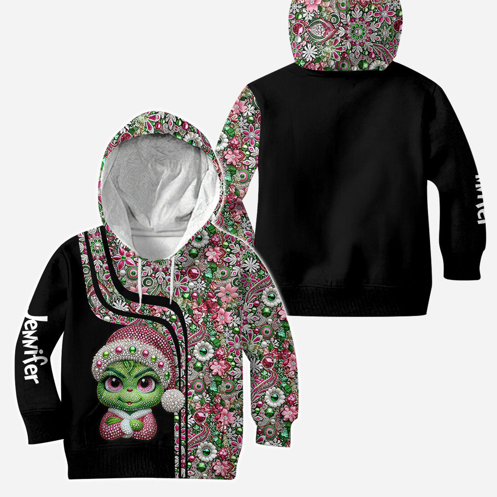 Merry Grinchmas Personalized Hoodie and Leggings Set for Christmas Hoodie & Leggings GradoCreations