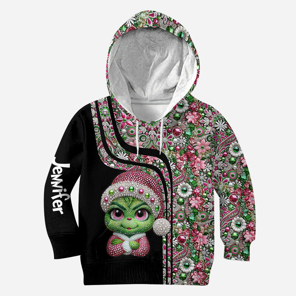 Merry Grinchmas Personalized Hoodie and Leggings Set for Christmas Hoodie & Leggings GradoCreations