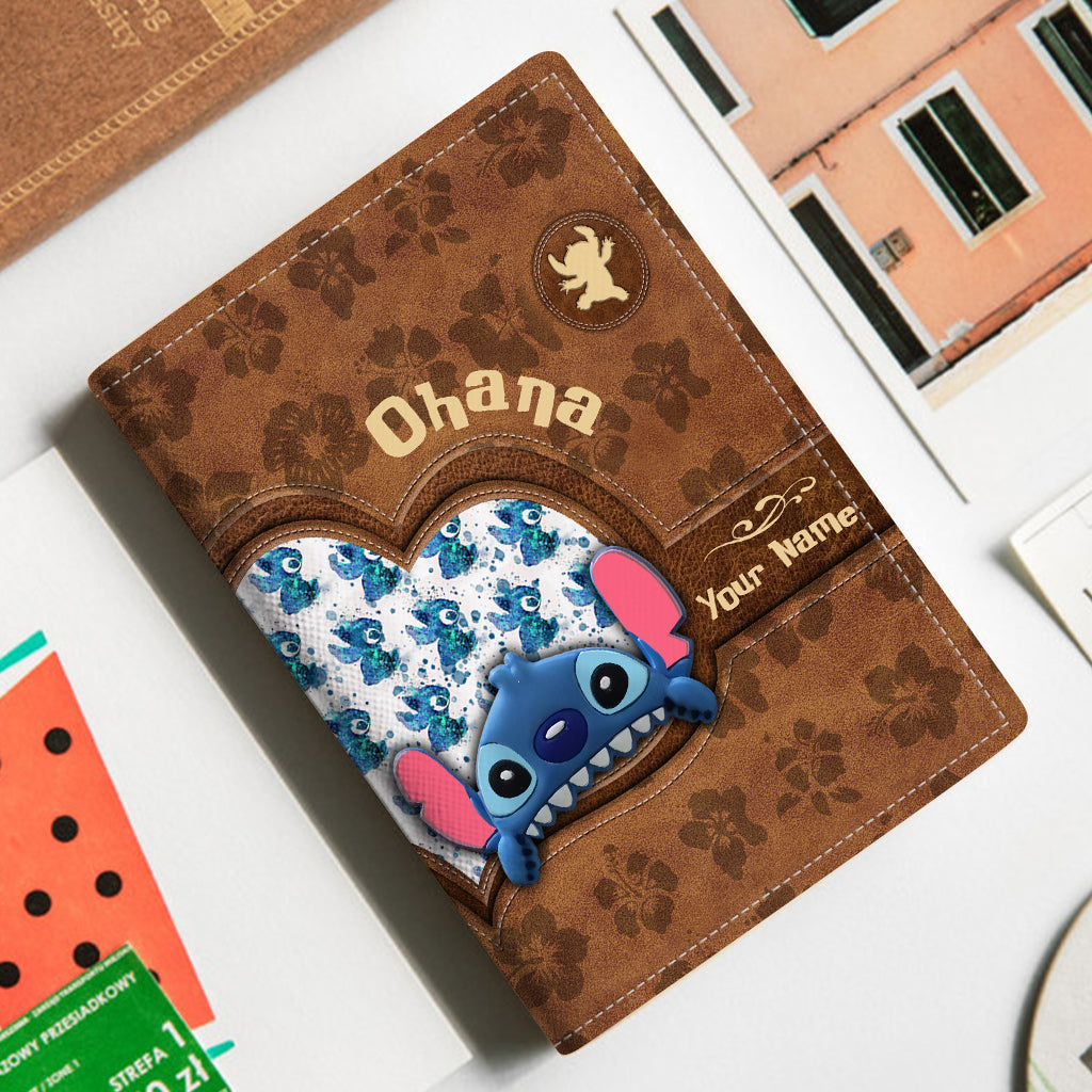 Personalized Ohana Passport Holder Custom Name Travel Gift Passport Holder GradoCreations