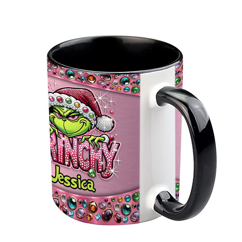 Personalized Grinch Accent Mug Custom Name Gift for Christmas Accent Mug GradoCreations