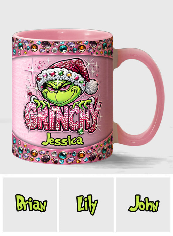 Personalized Grinch Accent Mug Custom Name Gift for Christmas Accent Mug GradoCreations
