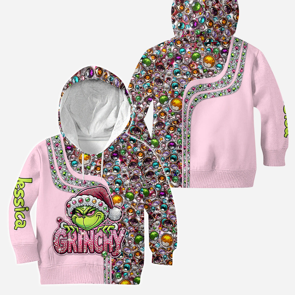 Custom Name Grinch Christmas Hoodie & Leggings Gift Set Hoodie & Leggings GradoCreations