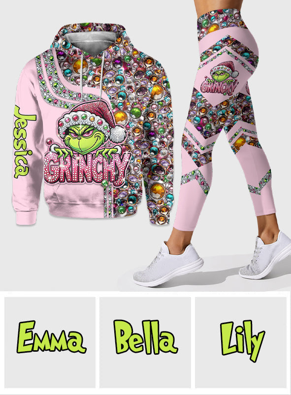 Custom Name Grinch Christmas Hoodie & Leggings Gift Set Hoodie & Leggings GradoCreations