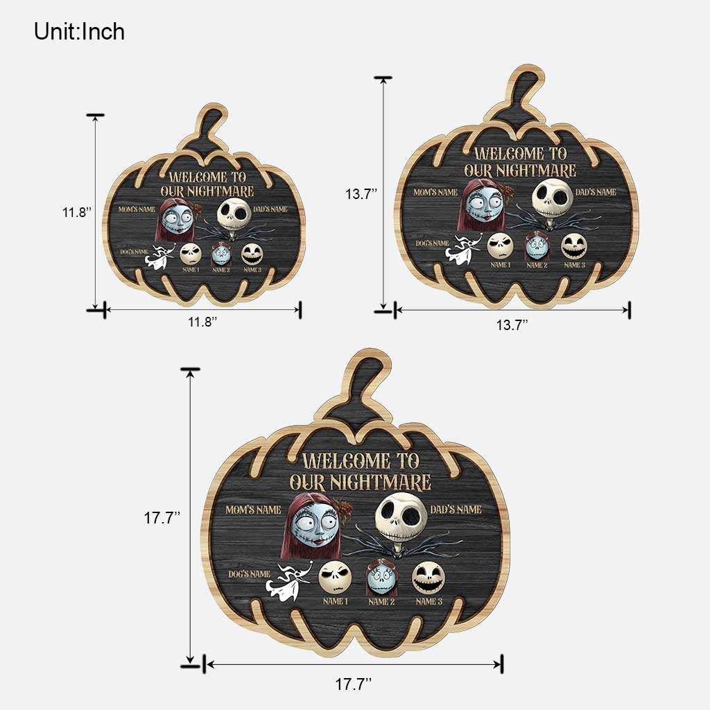 Personalized Halloween Wood Sign Custom Family Names Unique Decor Wood Sign GradoCreations
