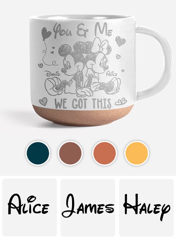 Personalized Engraved Pottery Mug Custom Name Gift for Couples Engraved Pottery Mug GradoCreations