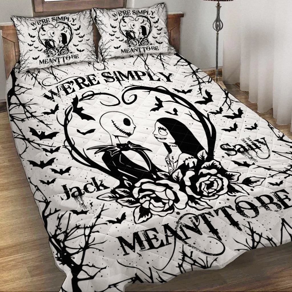 Personalized Nightmare Before Christmas Quilt Set for Couples Quilt Set GradoCreations