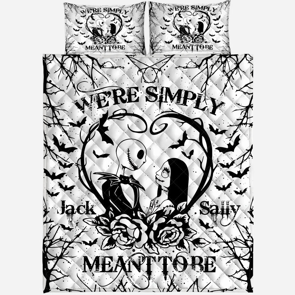 Personalized Nightmare Before Christmas Quilt Set for Couples Quilt Set GradoCreations