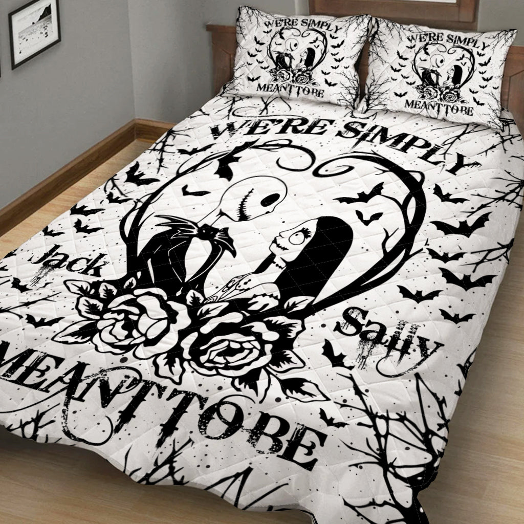Personalized Nightmare Before Christmas Quilt Set for Couples Quilt Set GradoCreations