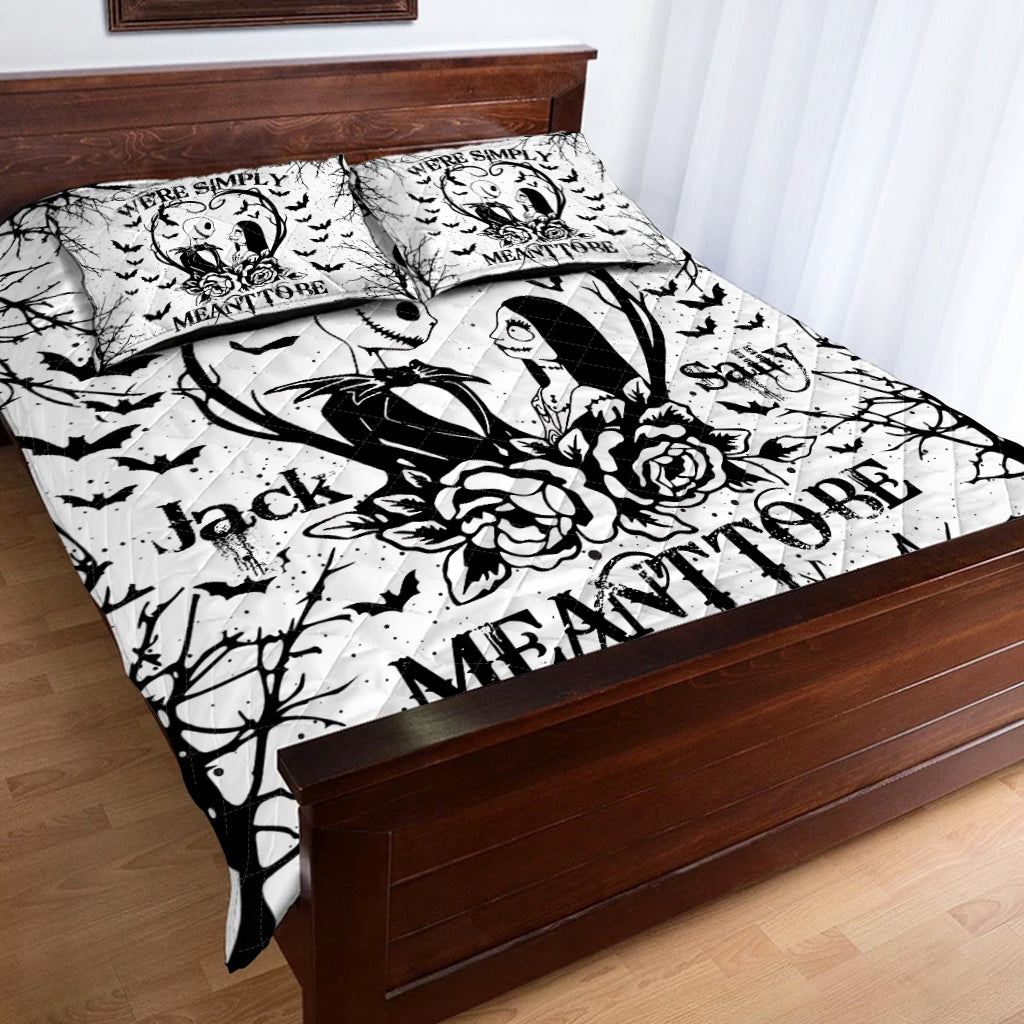 Personalized Nightmare Before Christmas Quilt Set for Couples Quilt Set GradoCreations