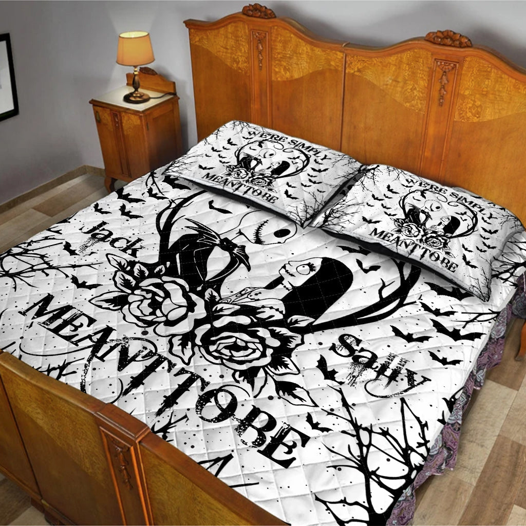 Personalized Nightmare Before Christmas Quilt Set for Couples Quilt Set GradoCreations