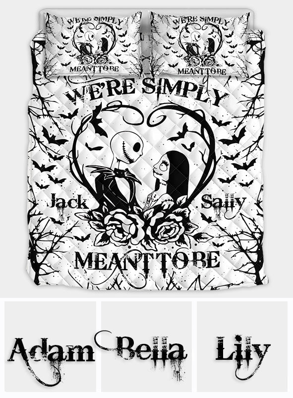 Personalized Nightmare Before Christmas Quilt Set for Couples Quilt Set GradoCreations