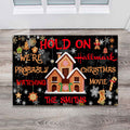 Personalized Christmas Doormat with Family Name - Holiday Decor Doormat GradoCreations