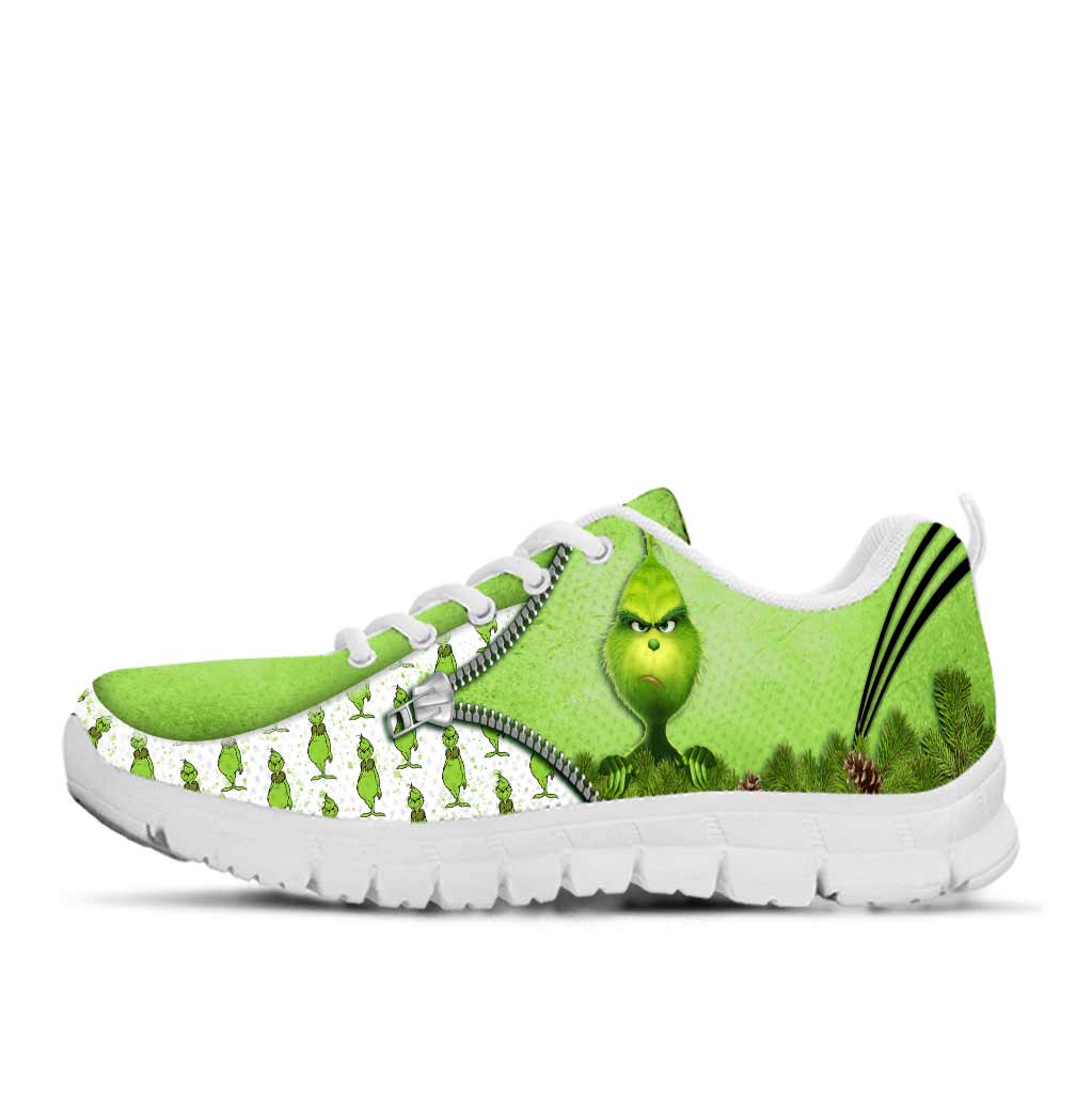 Personalized Grinch Christmas Sneakers Custom Name Gift Sneakers GradoCreations