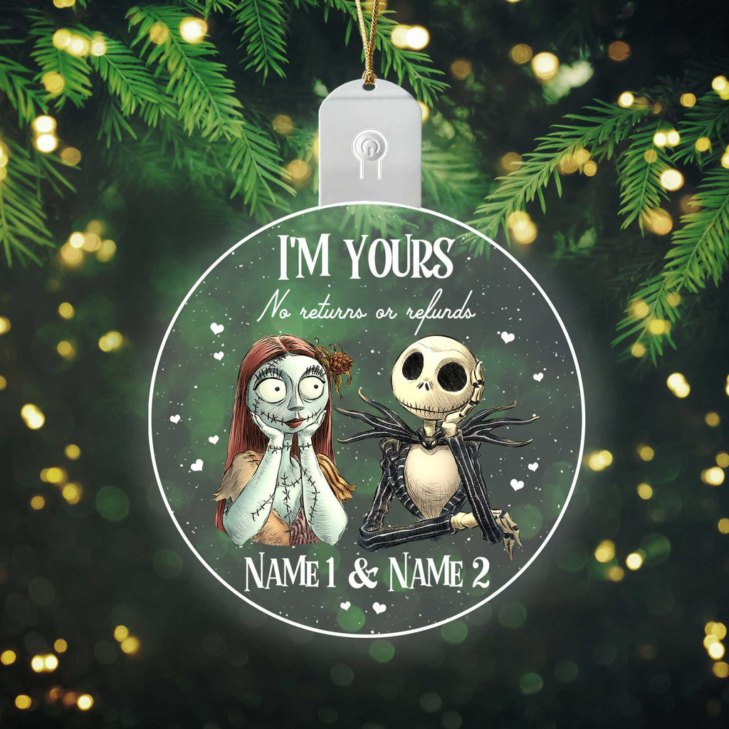 Personalized LED Acrylic Ornament Christmas Gift for Couples Led Acrylic Ornament GradoCreations