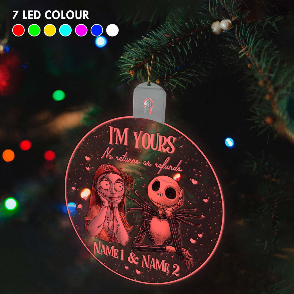 Personalized LED Acrylic Ornament Christmas Gift for Couples Led Acrylic Ornament GradoCreations