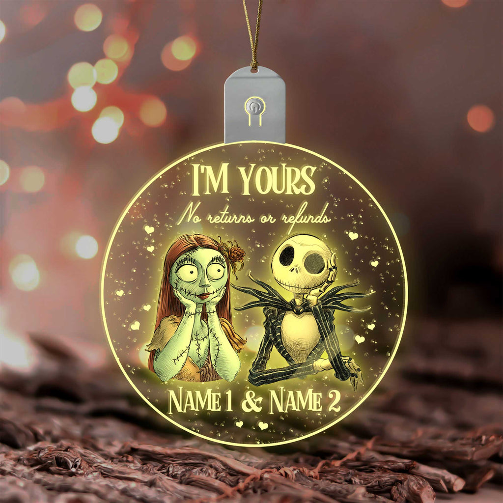 Personalized LED Acrylic Ornament Christmas Gift for Couples Led Acrylic Ornament GradoCreations