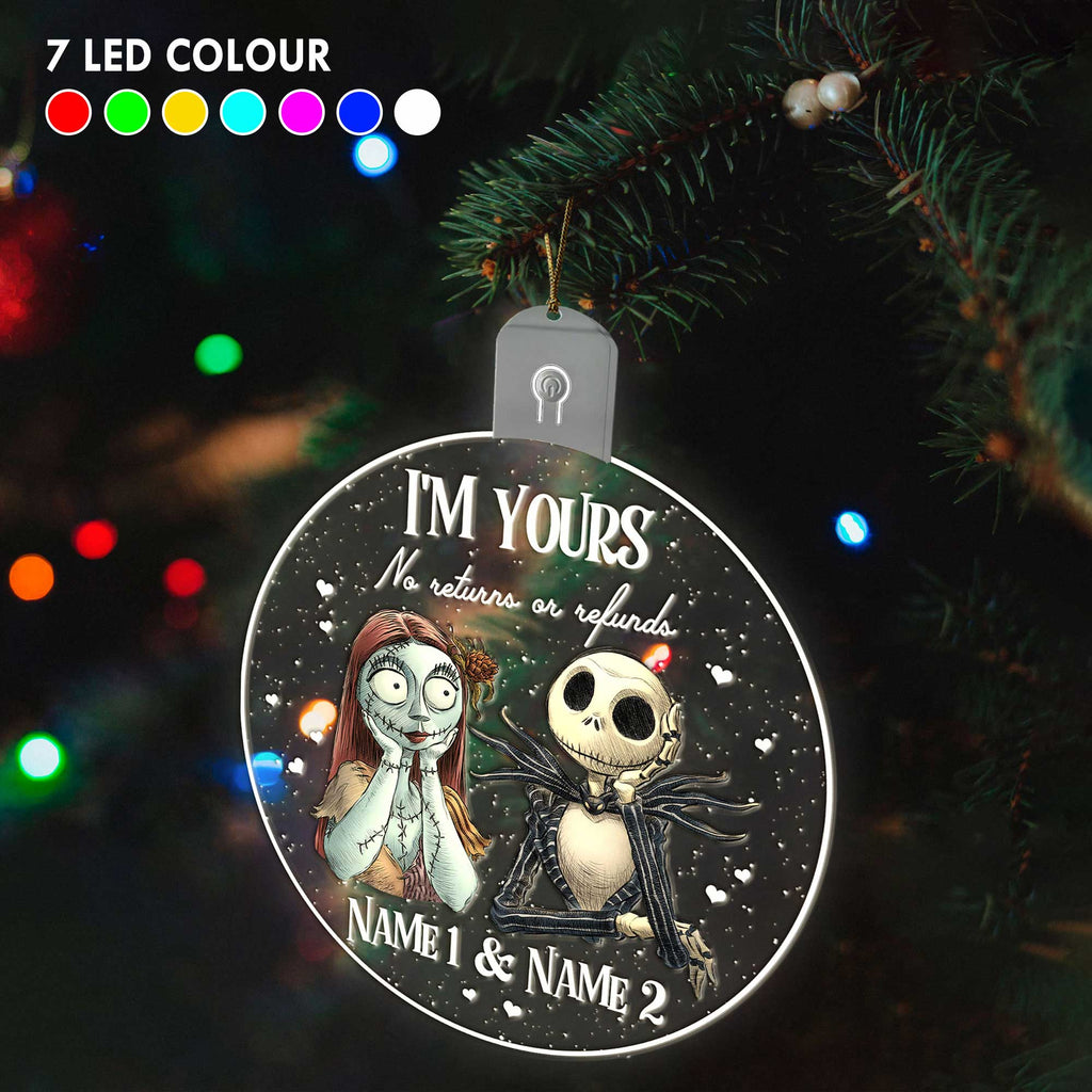 Personalized LED Acrylic Ornament Christmas Gift for Couples Led Acrylic Ornament GradoCreations