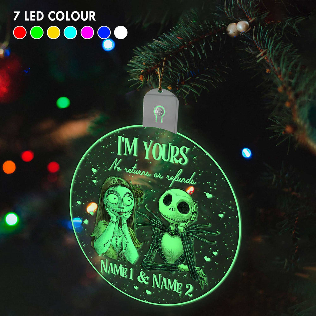 Personalized LED Acrylic Ornament Christmas Gift for Couples Led Acrylic Ornament GradoCreations