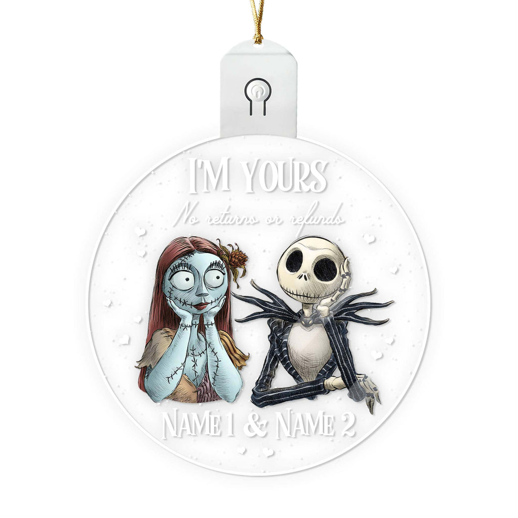 Personalized LED Acrylic Ornament Christmas Gift for Couples Led Acrylic Ornament GradoCreations