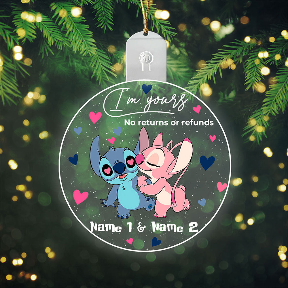 Personalized LED Acrylic Ornament Custom Name Christmas Gift Led Acrylic Ornament GradoCreations