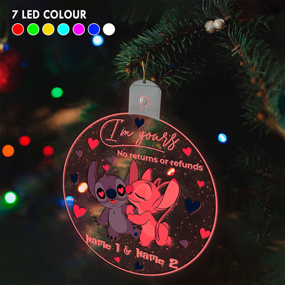 Personalized LED Acrylic Ornament Custom Name Christmas Gift Led Acrylic Ornament GradoCreations