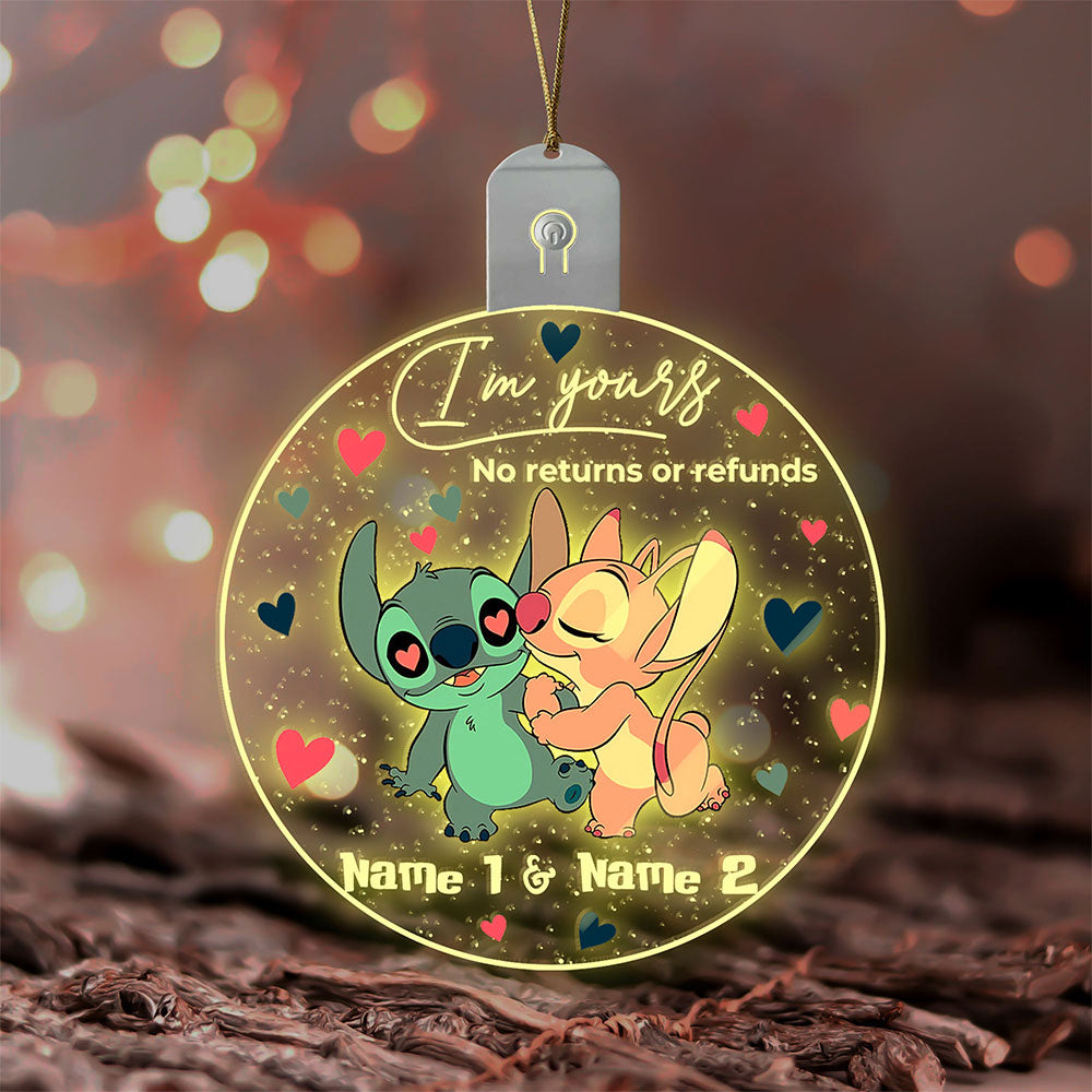 Personalized LED Acrylic Ornament Custom Name Christmas Gift Led Acrylic Ornament GradoCreations