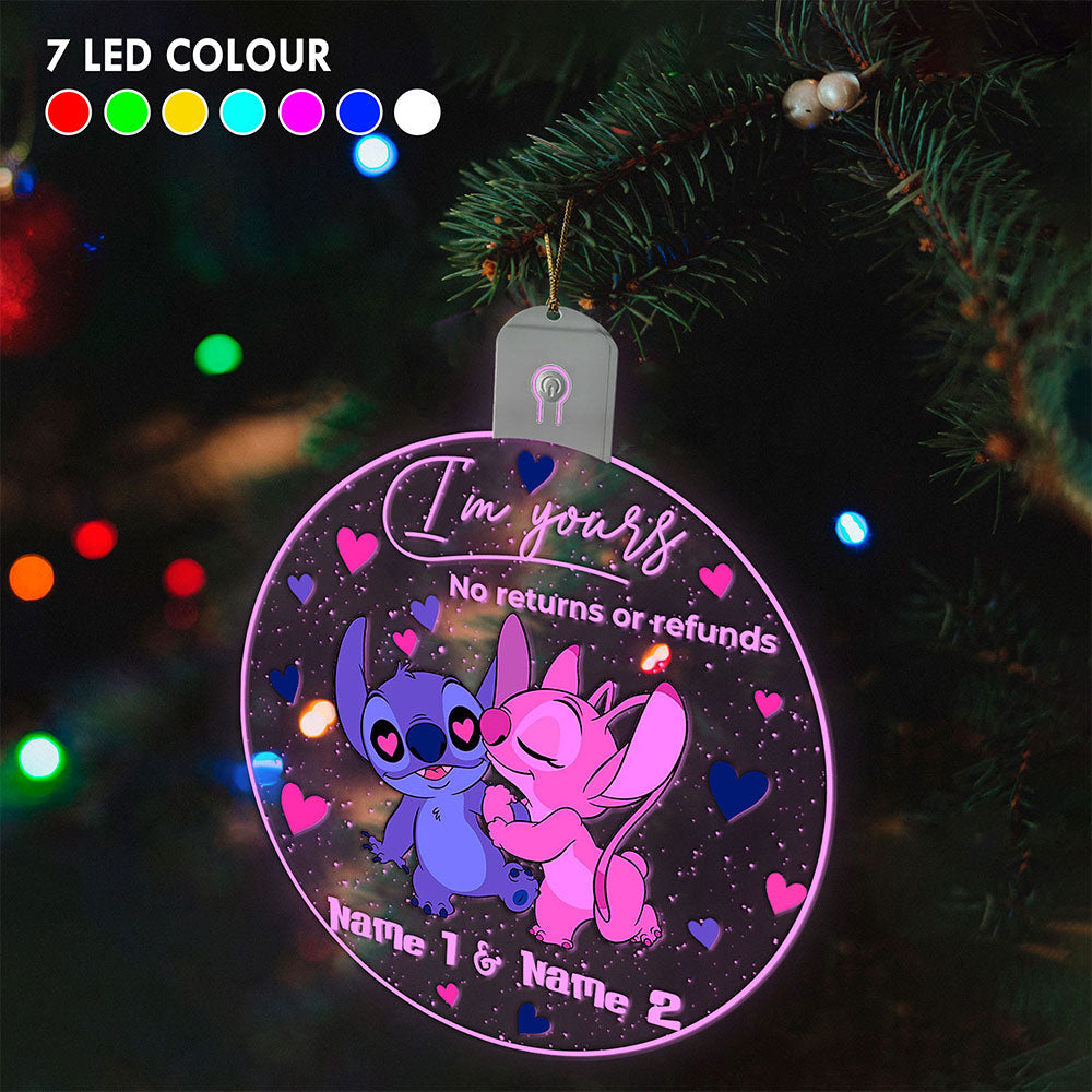 Personalized LED Acrylic Ornament Custom Name Christmas Gift Led Acrylic Ornament GradoCreations