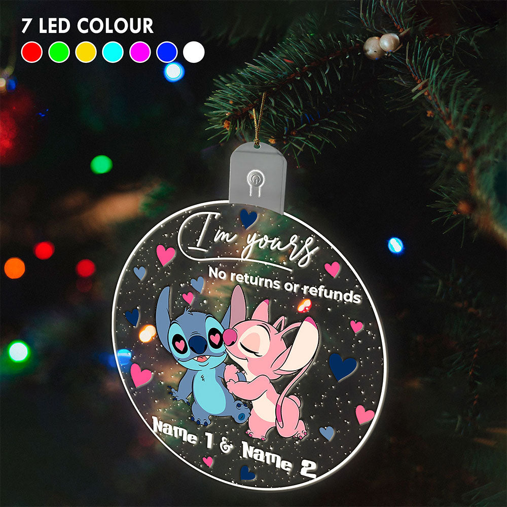 Personalized LED Acrylic Ornament Custom Name Christmas Gift Led Acrylic Ornament GradoCreations