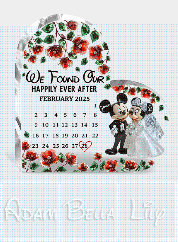 Personalized Acrylic Plaque with Custom Names and Date Gift Custom Shaped Acrylic Plaque GradoCreations