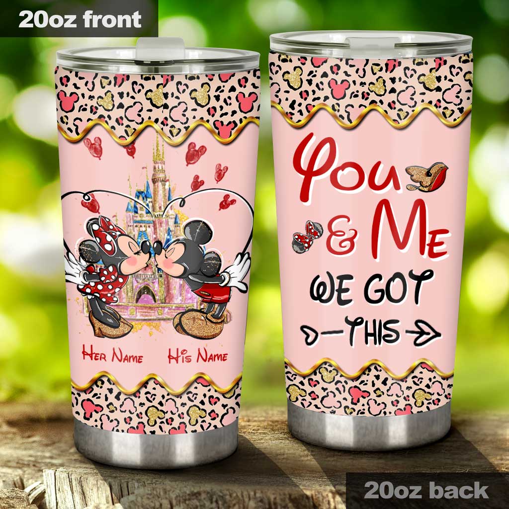 Personalized Couple Tumbler Custom Names Cute Design Gift Tumbler GradoCreations