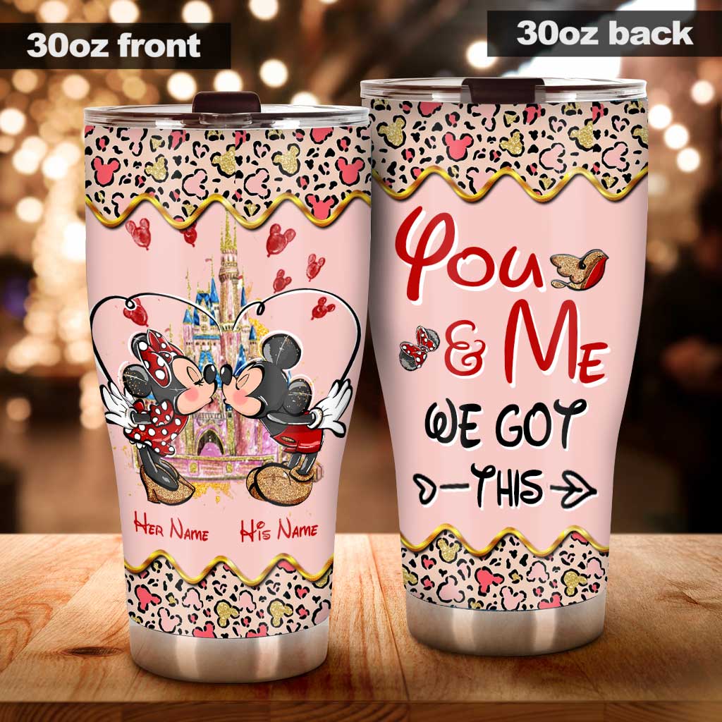 Personalized Couple Tumbler Custom Names Cute Design Gift Tumbler GradoCreations