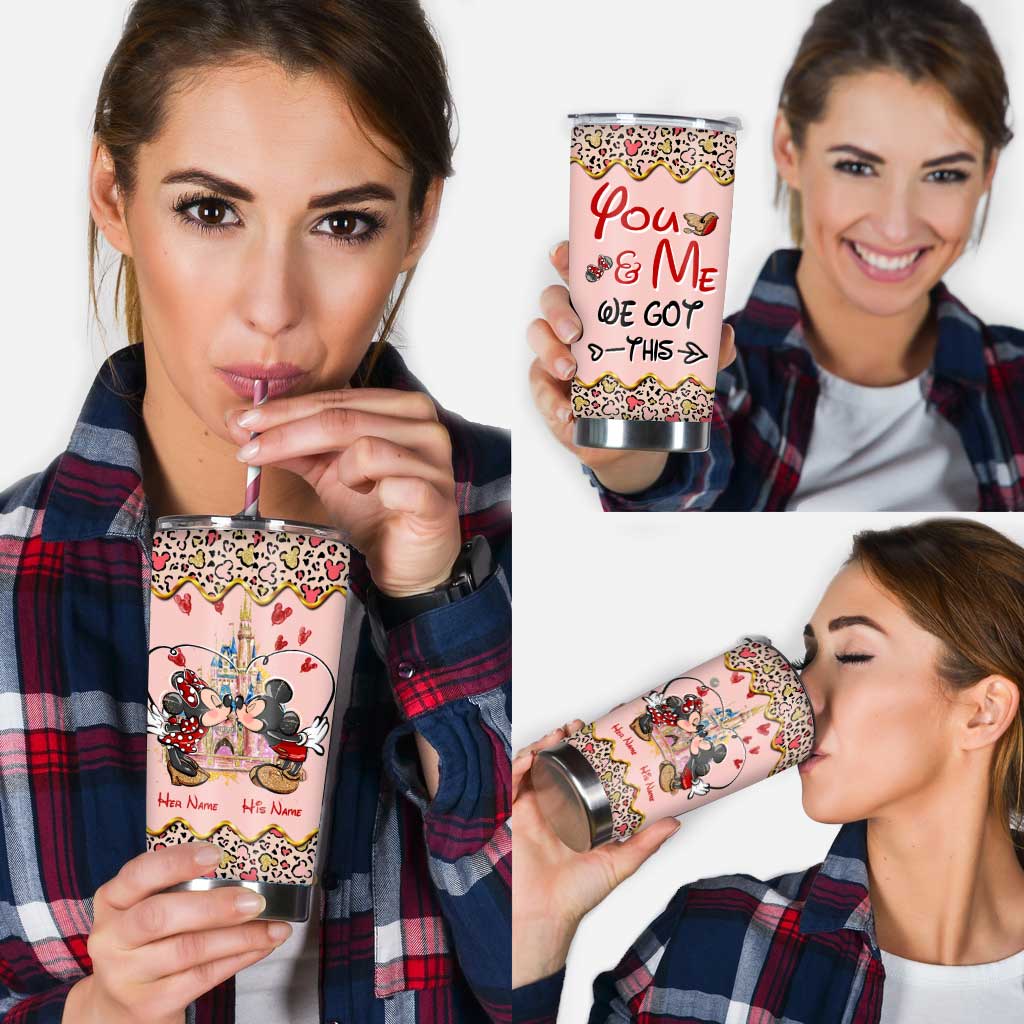 Personalized Couple Tumbler Custom Names Cute Design Gift Tumbler GradoCreations