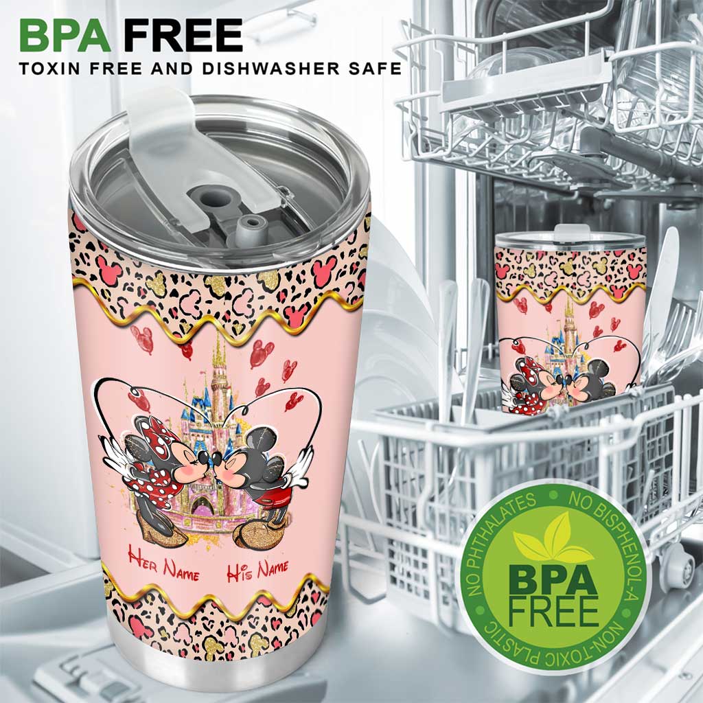 Personalized Couple Tumbler Custom Names Cute Design Gift Tumbler GradoCreations