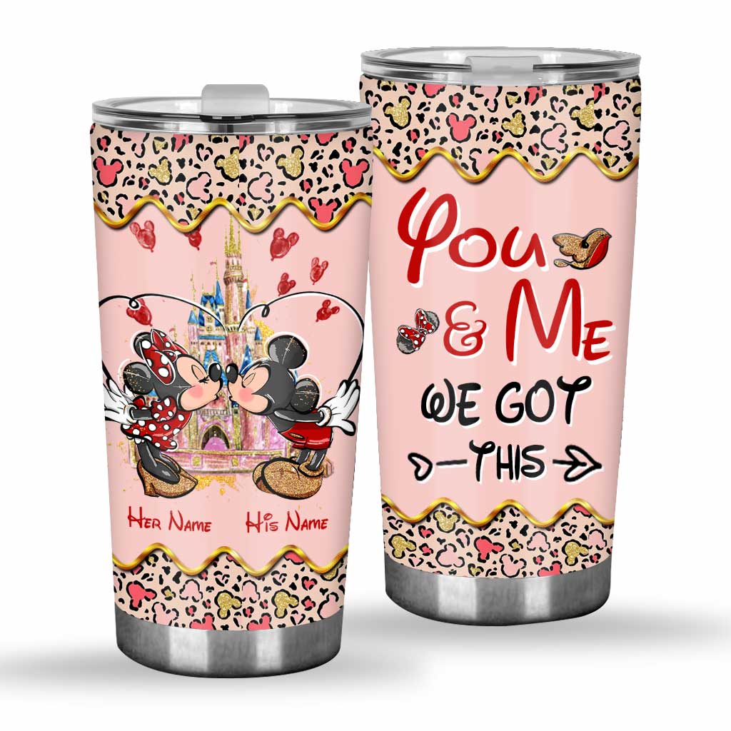 Personalized Couple Tumbler Custom Names Cute Design Gift Tumbler GradoCreations